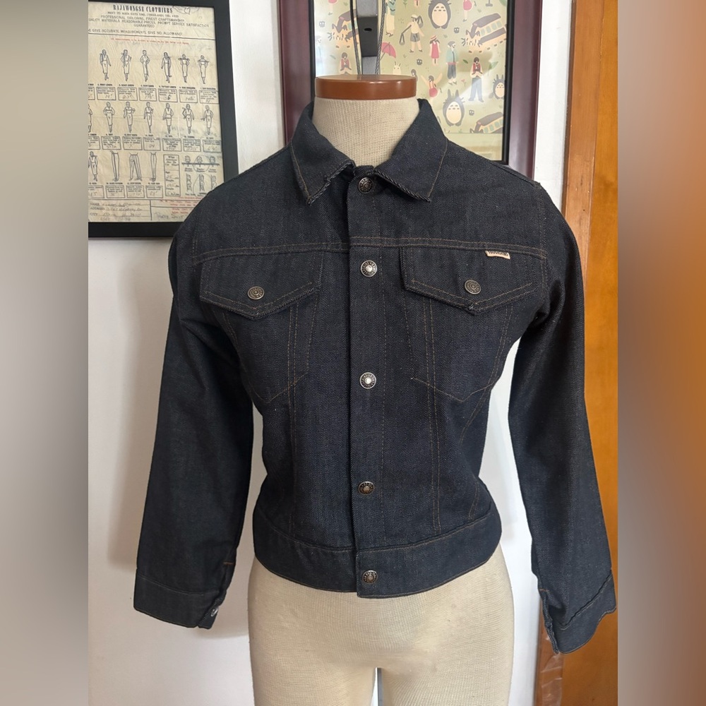 VINTAGE SEARS: “TOUGHSKINS” Denim Jacket  SZ. XS/S (BLUE)
